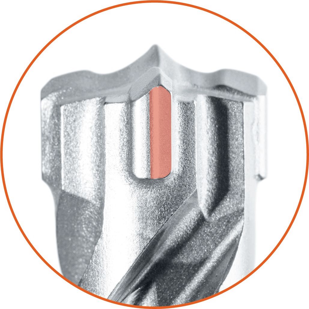 Projahn Hammerbohrer SDS-Plus ROCKET 5 5 Crusher, 4-spiralige Wendelgeometrie, für armierten Beton und Mauerwerk-83051104