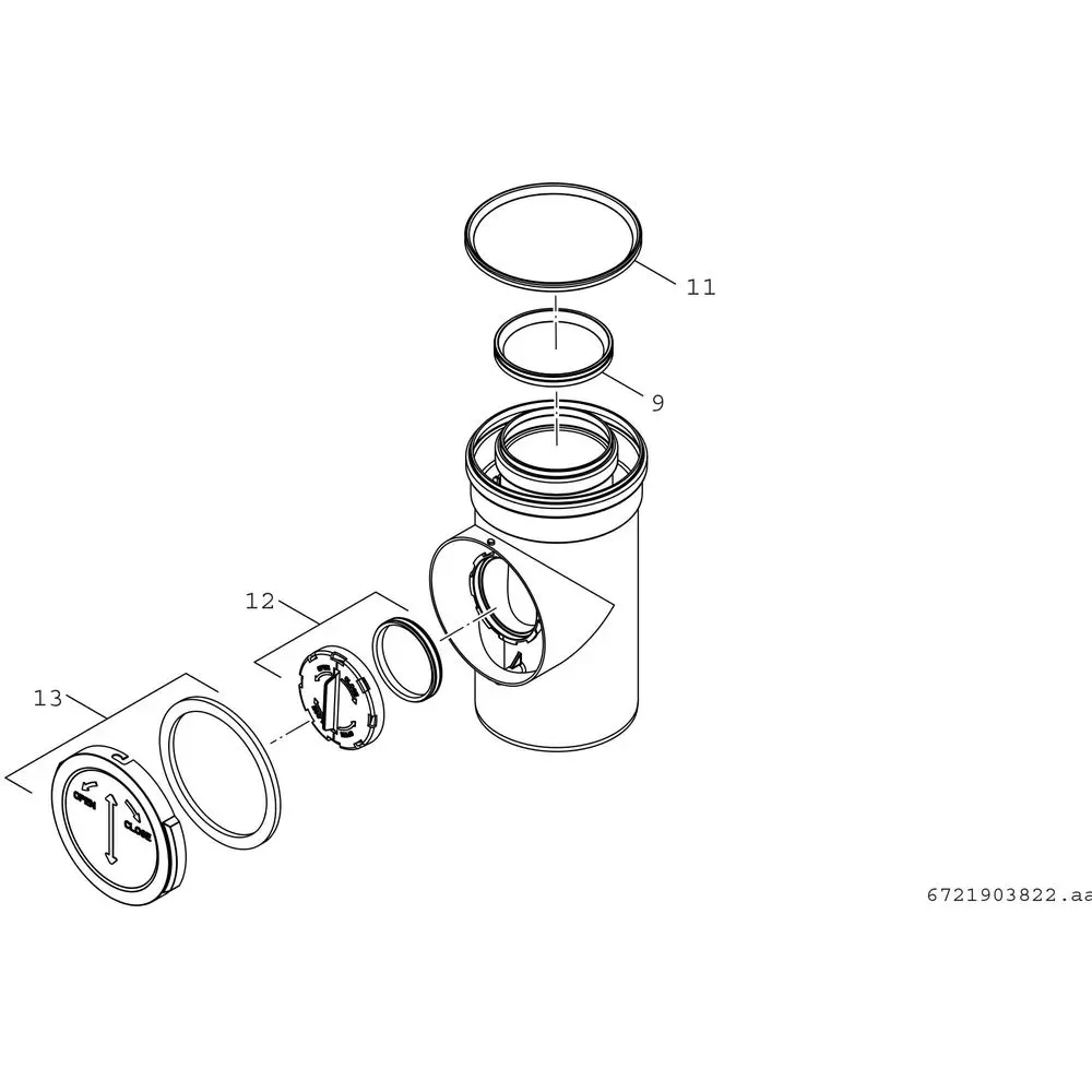 BOSCH Rohr FC-CR80, Ø 80/125 mm, mit Prüföffnung, konzentrisch-7738112666
