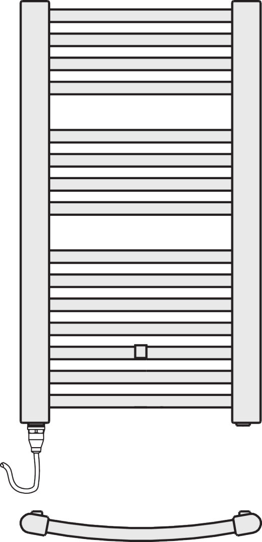 Kermi Bad-Heizkörper Basic-50 R-E gebogen 804x599mm, weiß R 9016, ESet WWS links-ERE1008600101XK