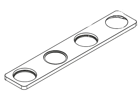 hansgrohe Grundplatte Axor Citterio M 4-Loch Wannenarmatur Wannenrand chrom-98503000