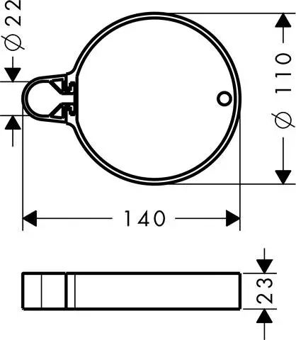 Hansgrohe Seifenschale Cassetta C für Brausestangen Ø 22 mm, abnehmbar, chrom-28678000