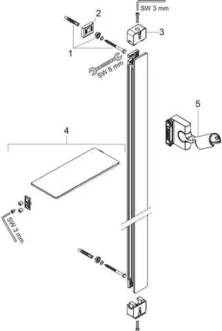 Hansgrohe Brausestange Unica E-27645000 Hansgrohe Brausestange Unica E-27645000