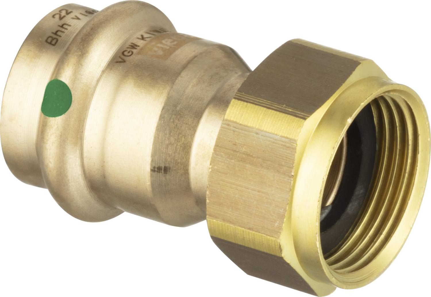 Viega Sanpress 2263 Anschlussverschraubung 15 x 3/4 G- Gewinde, flachdichtend ,Siliziumbronze 265663-265663
