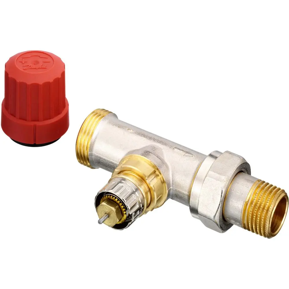 Danfoss Ventilgehäuse RA-N 15, R 1/2", Durchgang, mit AG, matt vernickelt -013G4202 Danfoss Ventilgehäuse RA-N 15, R 1/2", Durchgang, mit AG, matt vernickelt -013G4202