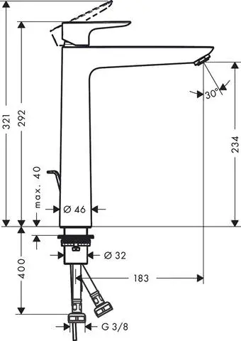 Hansgrohe Waschtisch-Einhebelmischer Talis E 240-71716000