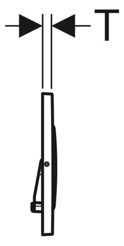 Geberit Betätigungsplatte Sigma20 Round, verschraubbar: gebürstet, easy-to-clean-beschichtet, poliert 115.-115889SN1