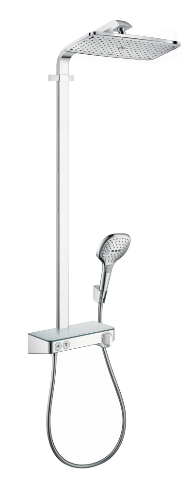 hansgrohe Showerpipe Raindance Select E 360 1jet, mit Brausearm 380mm und Ablage, chrom-27288000