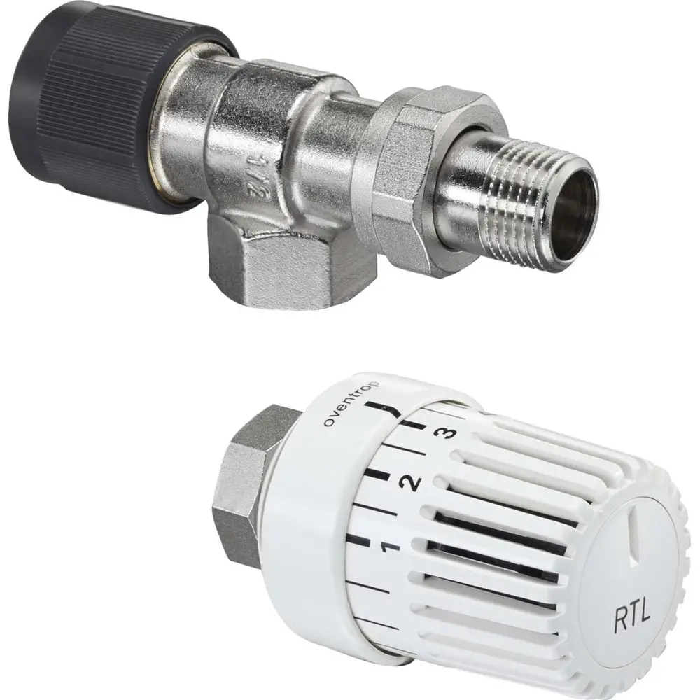 Oventrop Rücklauf-Temperaturbegrenzer-Set Rücklauf-Axialventil und Thermostat Uni RTLH-1028364