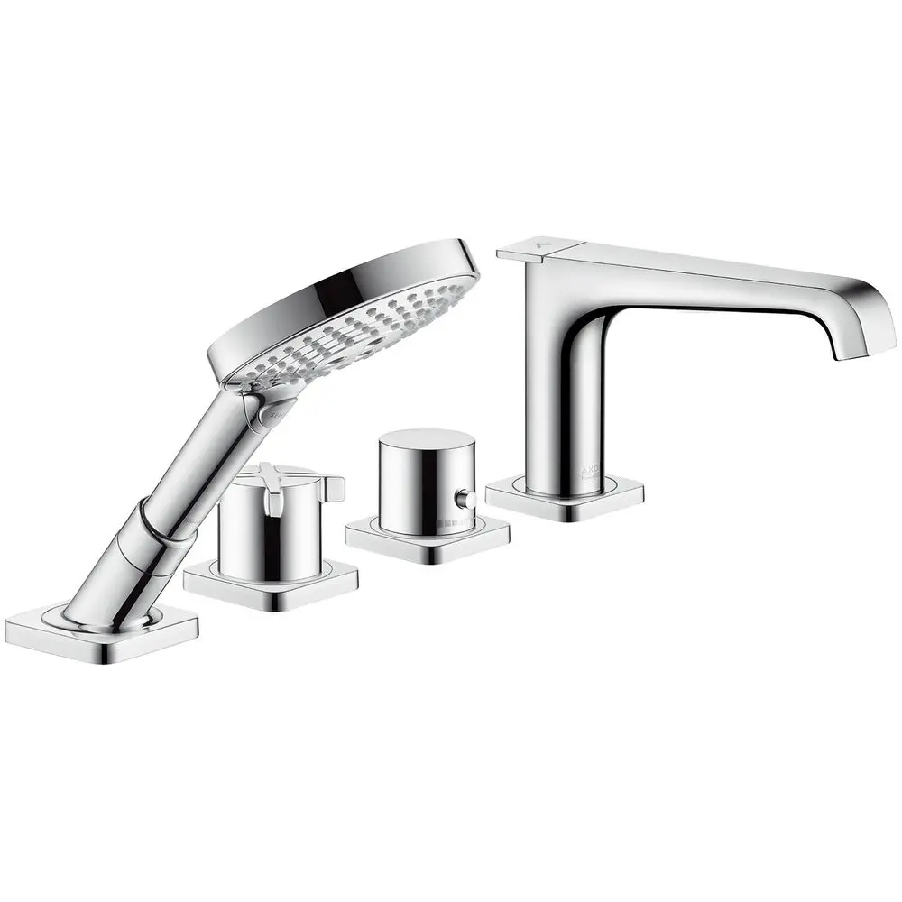Hansgrohe 4-Loch-Fliesenrandarmatur Axor Citterio E Ausladung 190 mm, mit Thermostat, chrom-36410000