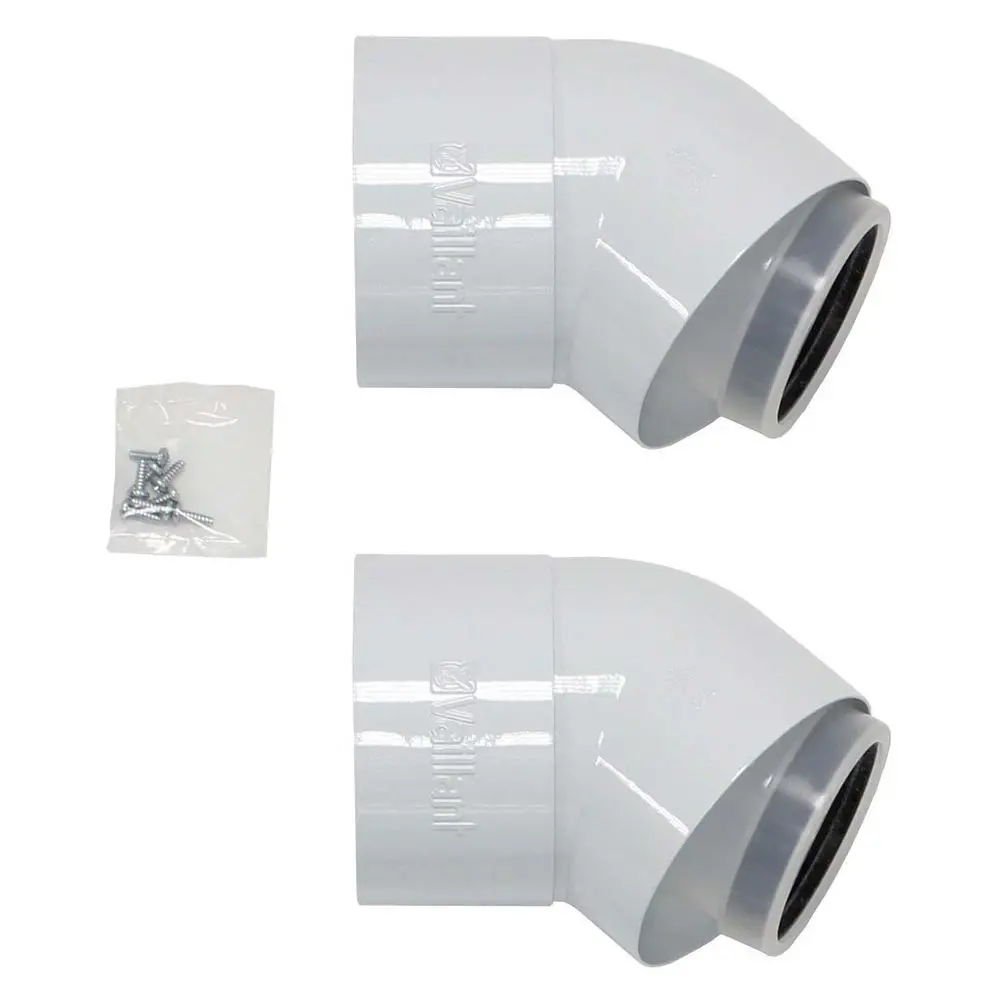 Vaillant Bogen 45°, Ø 80/125 mm, konzentrisch, für Innenbereich, PP-303211 Vaillant Bogen 45°, Ø 80/125 mm, konzentrisch, für Innenbereich, PP-303211