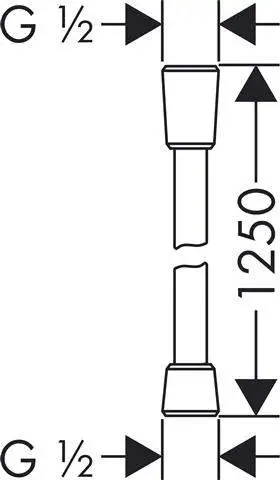 Hansgrohe Brauseschlauch Isiflex 125 cm chrom-28272000