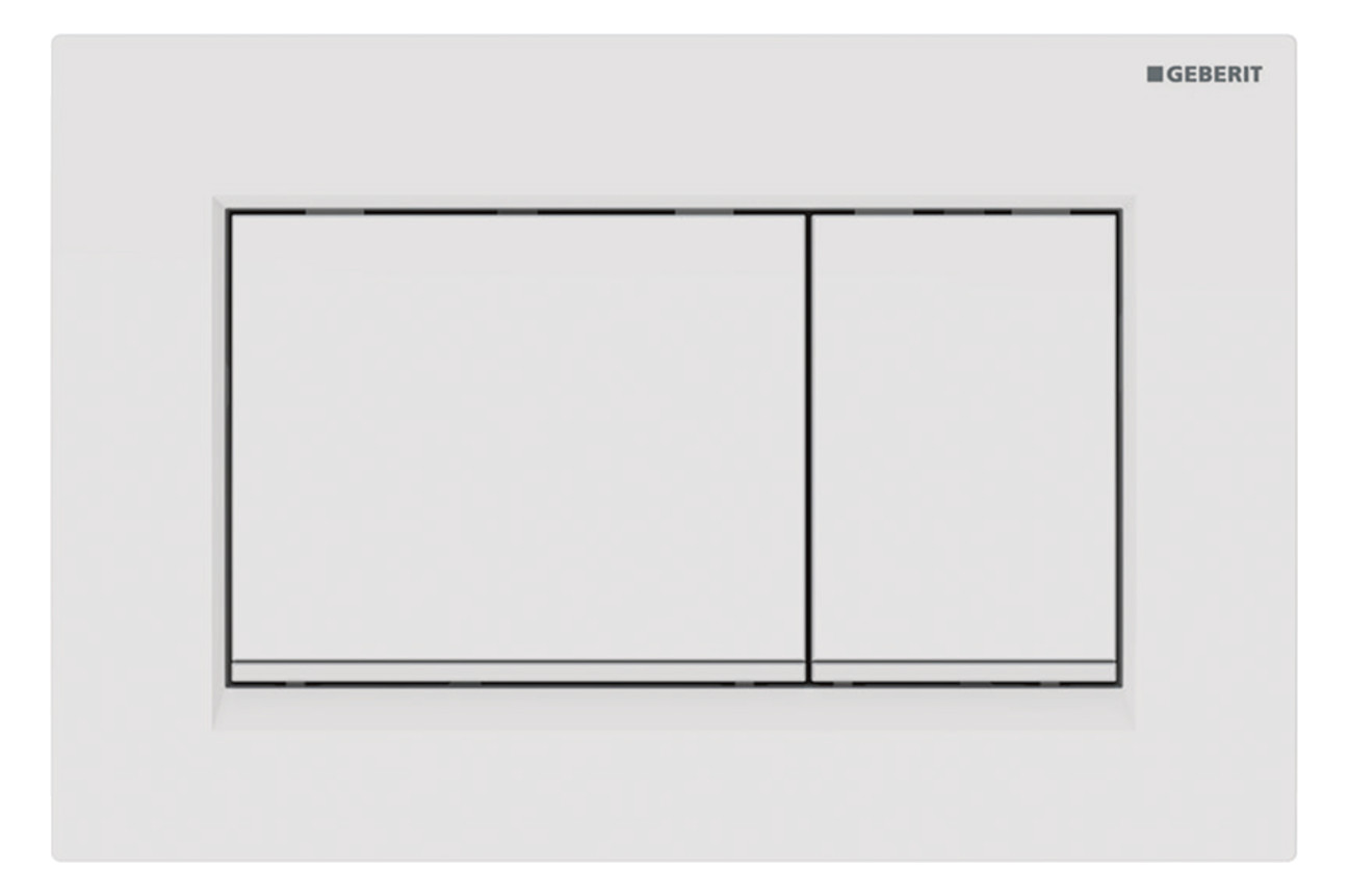 Geberit Betätigungsplatte Sigma20 Square weiß, weiß matt 115.883.11.1-115883111