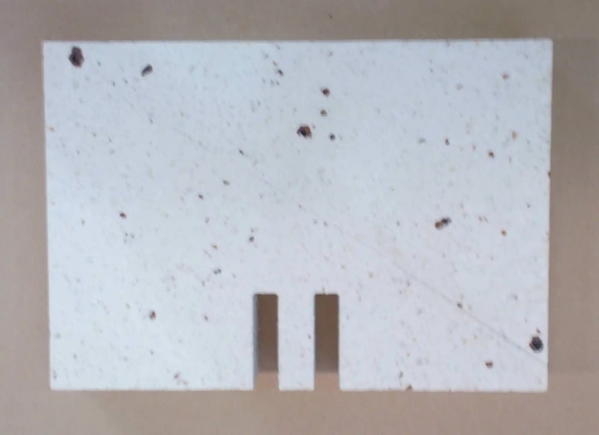 ETA Schamottplatte Twin hinten mit Ausschnitte mit Ausschnitt Glutbettschalter 187x131x32 mm-020-1803-00