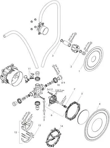 Hansgrohe Grundset Axor DN 20, für Elektronikmischer-16180180