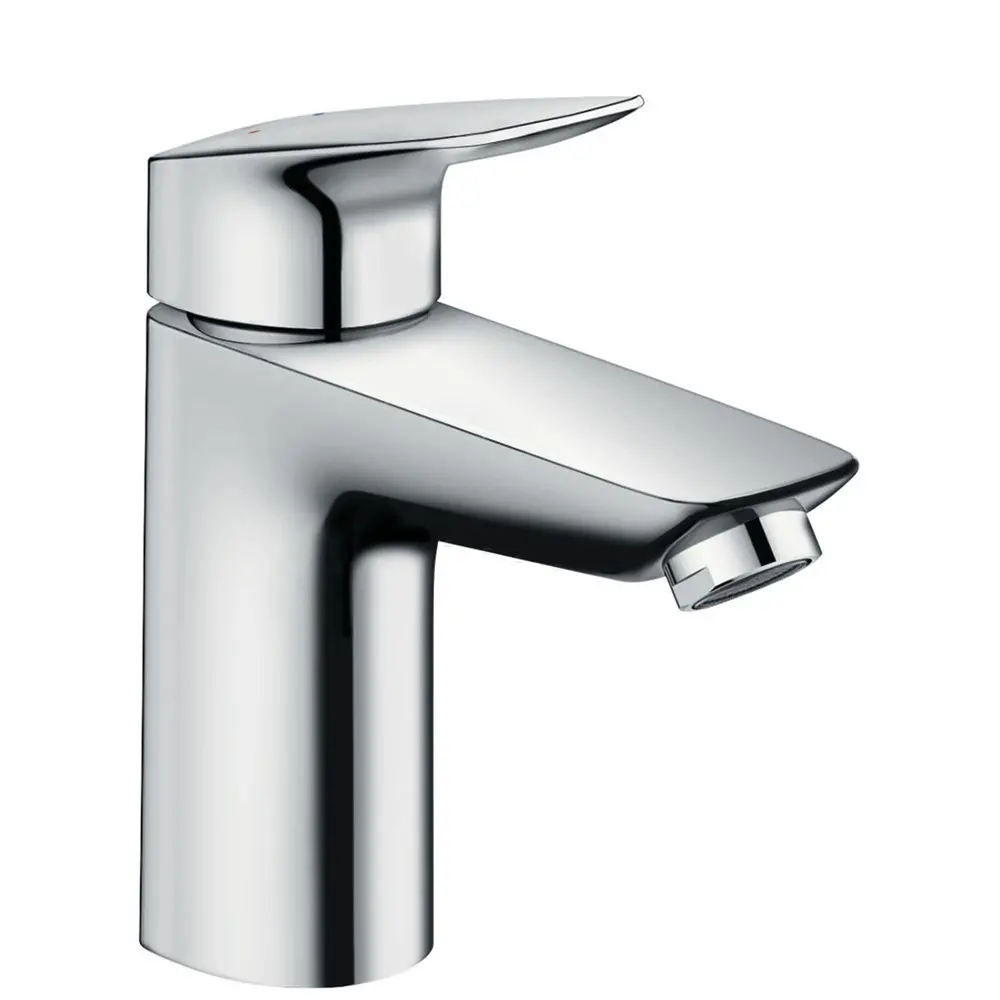 hansgrohe Waschtisch-Einhebelmischer 100 Logis mit Metall Zugstangen-Ablaufgarnitur, chrom-71171000