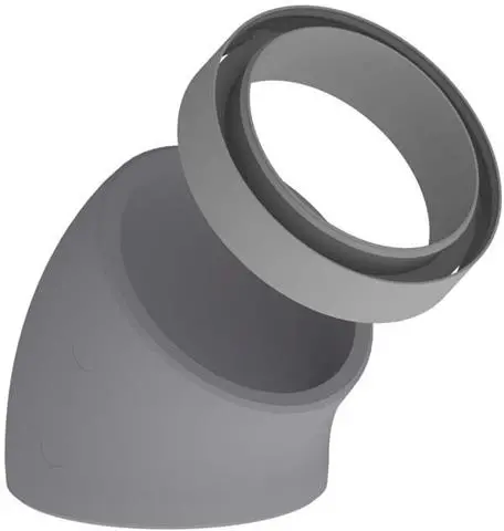 Kermi x-well EPS-Bogen inkl. Muffe NW125/15, 45 Grad-Y2301125008K