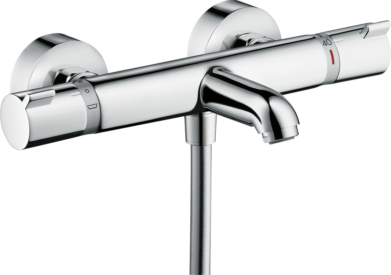 hansgrohe Wannenthermostat Ecostat Comfort Aufputz, 2x Verbraucher, Ausladung 178mm, chrom-13114000