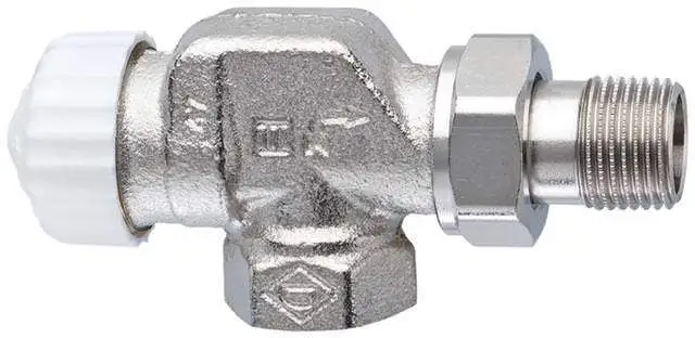 IMI Thermostat-Ventilunterteil V-exact II Rp 1/2xR 1/2, Axial, Rotguss vernickelt