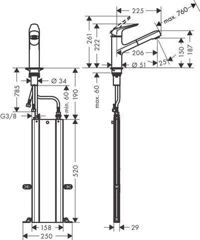 hansgrohe Spültisch-Einhebelmischer M4214-H150-71829800