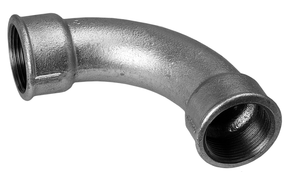 Bogen, verzinkt, 90 Grad, Nr.2 m. Innengewinde, 3/4-13002020