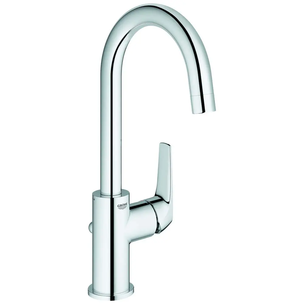 GROHE Waschtisch-Einhebelmischer BauFlow 1/2", L-Size, mit Ablaufgarnitur, chrom -23753000