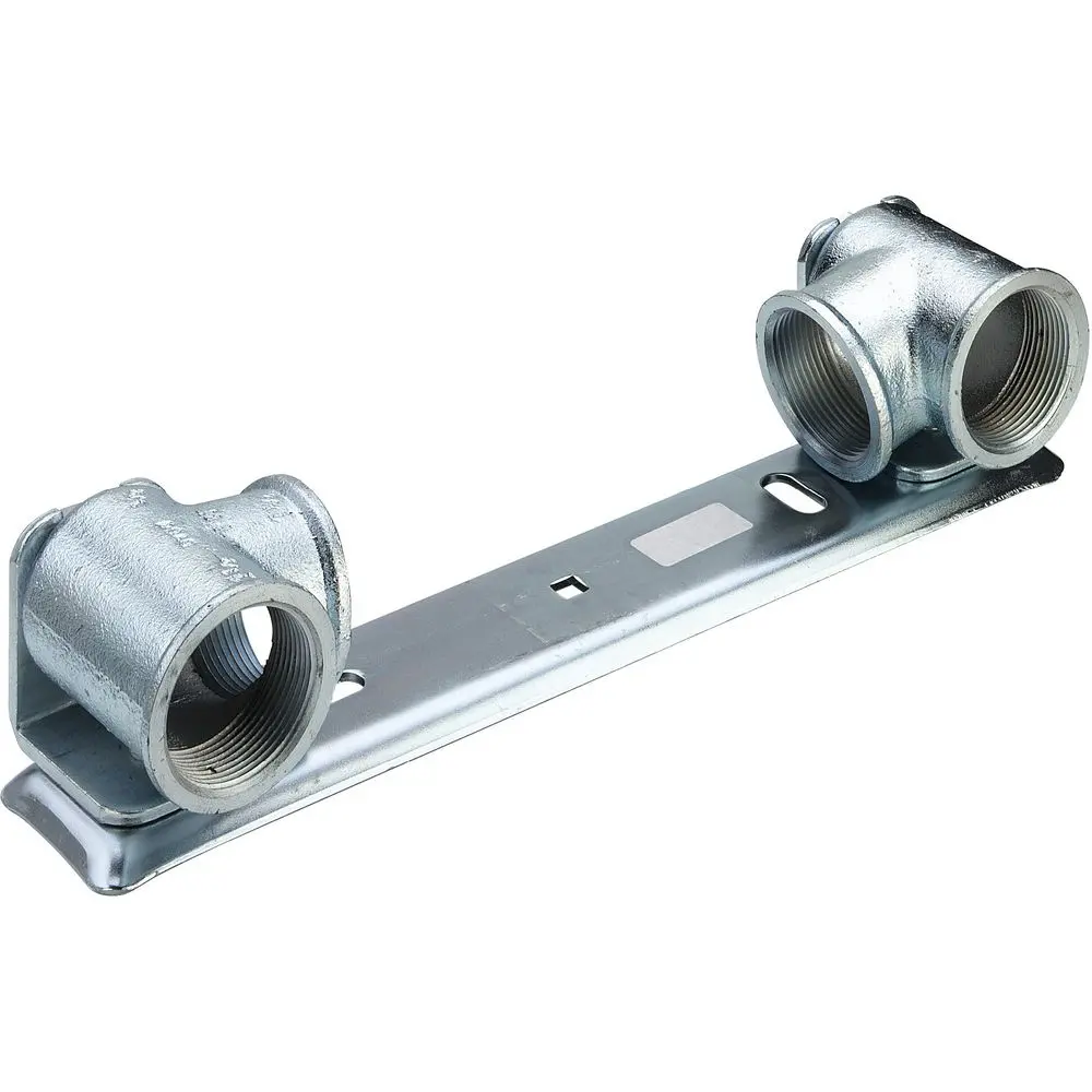 Viega Gaszähleranschlussplatte G2325.1 Rp 1, Anschlusswinkel Messing verzinkt, für Zweistutzengaszä-531546