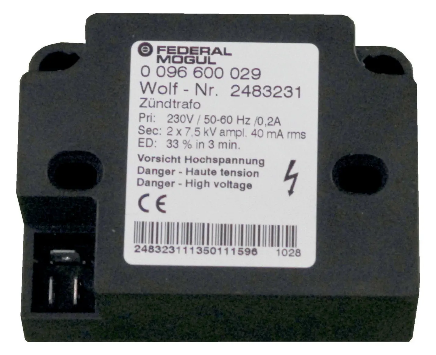 Wolf Zündtrafo ÖLV für COB-248323199 Wolf Zündtrafo ÖLV für COB-248323199