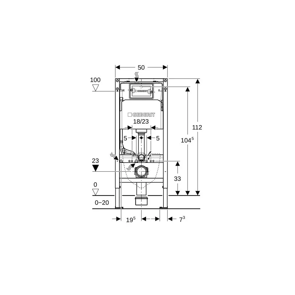 Geberit DuofixBasic Element für Wand-WC, 112 cm, mit Delta UP-Spülkasten 12 cm 458.103.00.1-458103002 Geberit DuofixBasic Element für Wand-WC, 112 cm, mit Delta UP-Spülkasten 12 cm 458.103.00.1-458103002