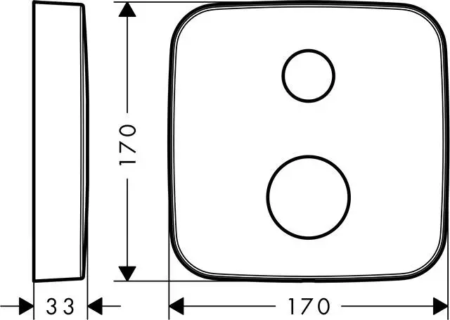 hansgrohe Verlängerungsrosette Axor 2-Loch, Pfeil, chrom-14974000 hansgrohe Verlängerungsrosette Axor 2-Loch, Pfeil, chrom-14974000