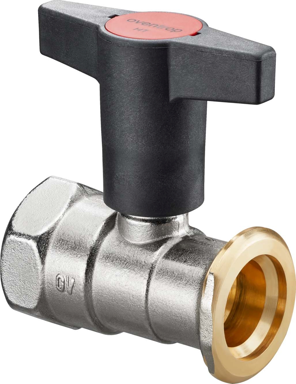 Oventrop Pumpenkugelhahn Optibal P DN 25, Rp 1xG 1 1/2, PN 10, ohne Sperrventil, Messing vernickelt-1078371