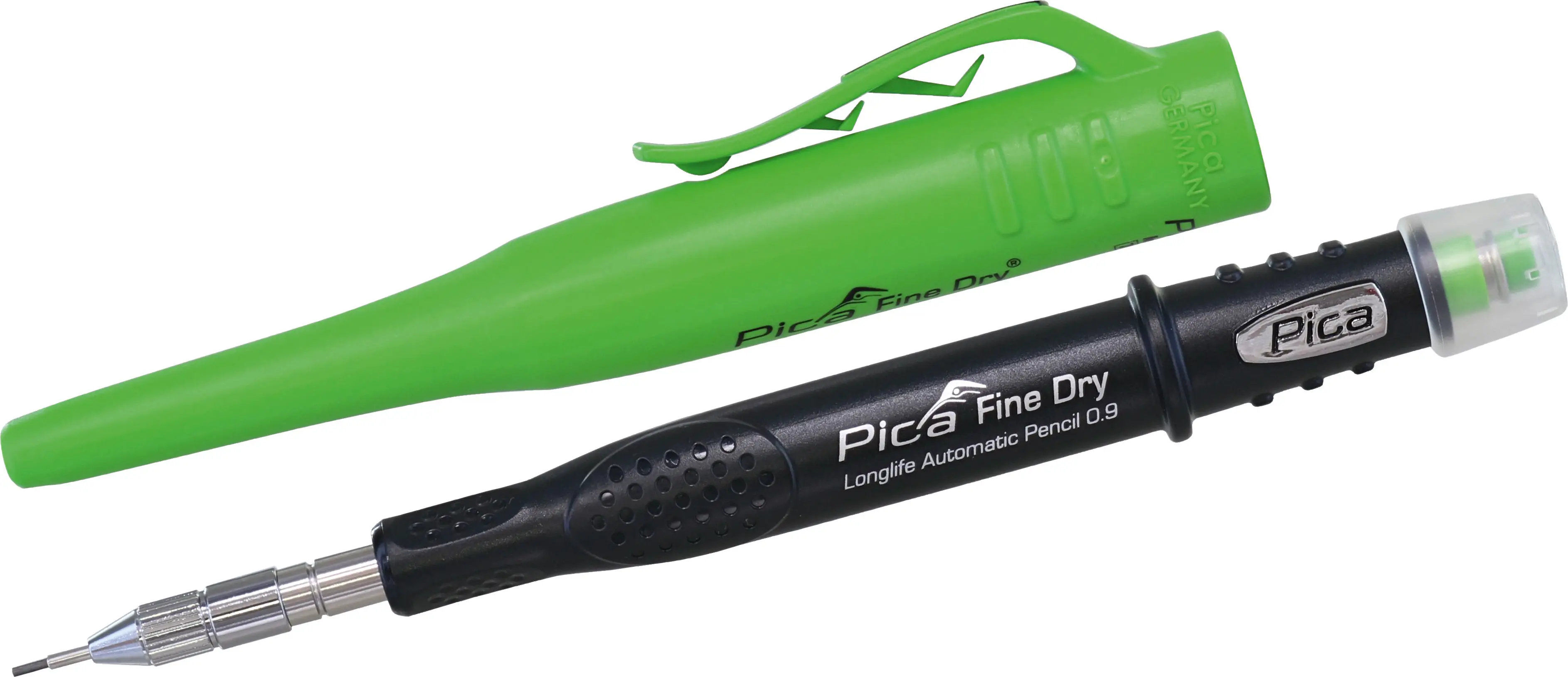 Triuso Longlife Automatic Pencil 0,9 mm Pica Fine Dry mit 5 x Grafitminen HB, im Köcherschoner-7070