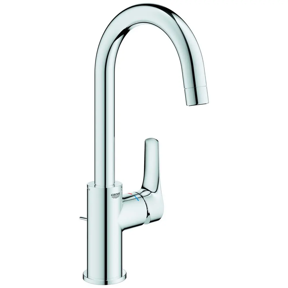 GROHE Waschtisch-Einhebelmischer Eurosmart, 1/2", L-Size, mit Ablaufgarnitur, Temperaturbegrenzer, chrom-23537003
