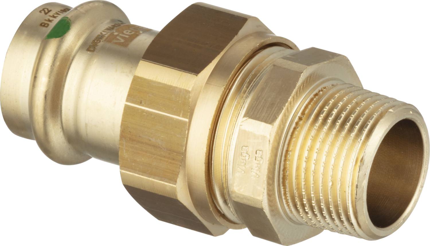 Viega Sanpress 2265 Verschraubung 15 x 1/2 AG flachdichtend ,Siliziumbronze 120108-120108