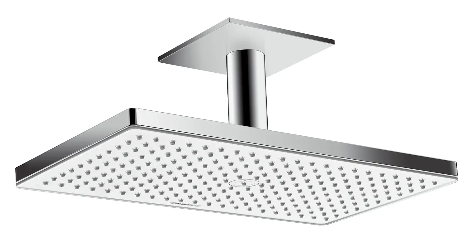Hansgrohe Kopfbrause Rainmaker Select 460 EcoSmart 9 l/min, 1jet, Deckenanschluss 100 mm, weiß/chrom-24012400