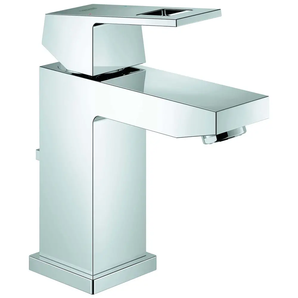GROHE Waschtisch-Einhebelmischer Eurocube 1/2", S-Size, mit Ablaufgarnitur, mit Temperaturbegrenzer, chrom-2312700E