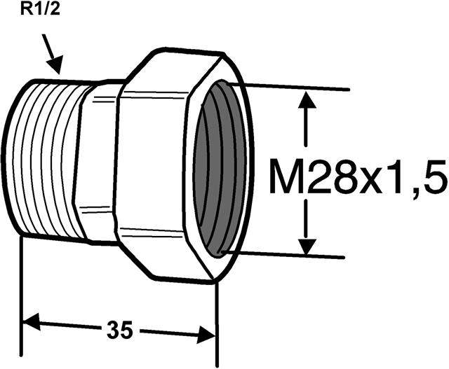 IMI Heizkörper-Anschlussverschraubung R 1/2, für Radiett-S, AMETAL, vernickelt, ohne Lanze-50721115