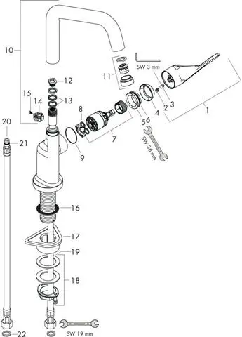 hansgrohe Spültisch-Einhebelmischer Axor Citterio-39850800
