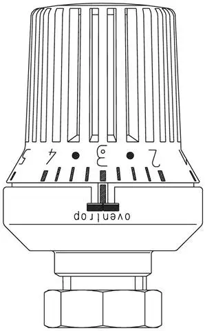 Oventrop Thermostat Uni XH 7-28 GradC, weiß, mit Flüssigfühler, mit Nullstellung-1011365