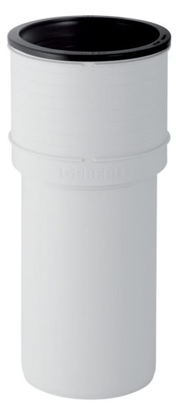 Geberit WC-Anschlussstutzen Silent PP DN 100, schalloptimiert, mit Schutzdeckel, weiß 390592111