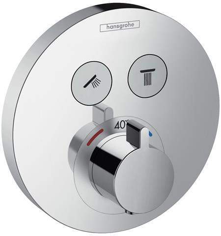 hansgrohe Fertigmontageset ShowerSelect S UP-Thermostat, für 2 Verbraucher, chrom