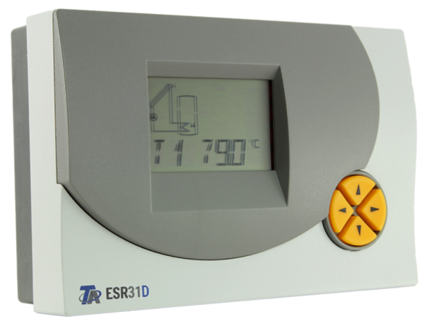 TA Einfache Solarregelung, Typ ESR31-D drehzahlregelbar, incl.2 Fühler,m.graf.Display
