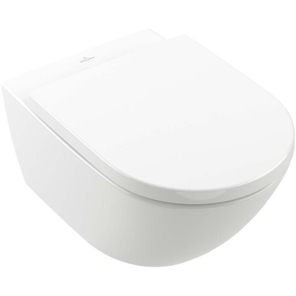 V&amp;B Wand-Tiefspül-WC Subway 3.0 37x56cm, TwistFlush, spülrandlos, weiß C-plus