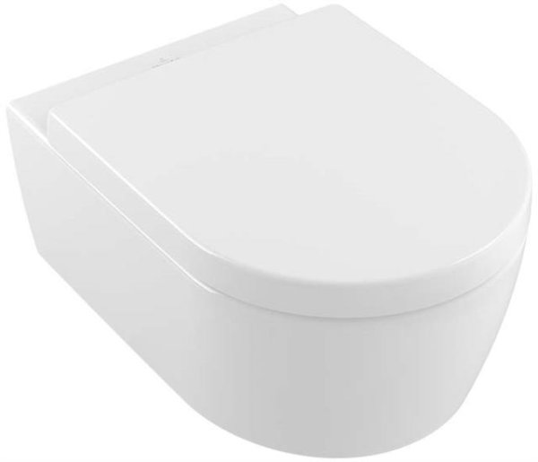 V&amp;B Combi-Pack-Wand-Tiefspüler AVENTO weiß DirectFlush, mit WC-Sitz Normal
