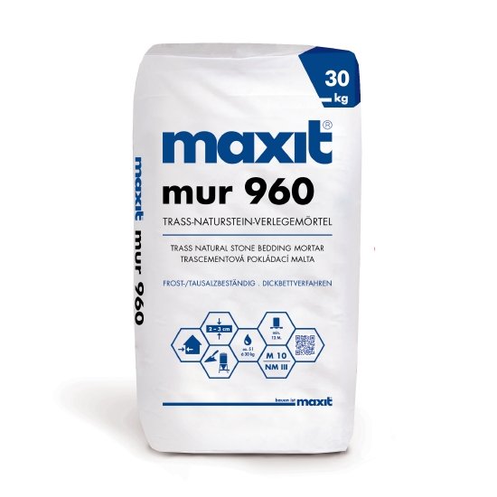 Maxit MUR 960 Trassnatursteinverlegemörtel 30 kg/Sack (42 Sack/Pal)