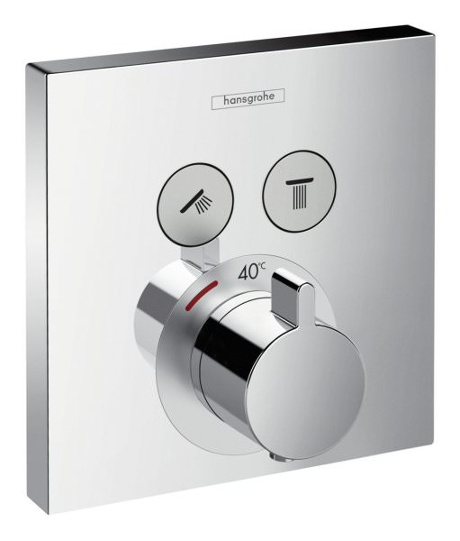 Hansgrohe Thermostat Unterputz ShowerSelect, für 2 Verbraucher, chrom