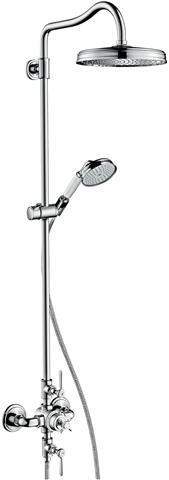 hansgrohe Showerpipe Axor Montreux DN 15, chrom, mit Thermostat, 1jet Kopfbrause