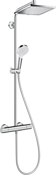 Hansgrohe Showerpipe Crometta E 240 EcoSmart 9 l/min, 1jet, 240 x 240 mm, mit Thermostat, chrom